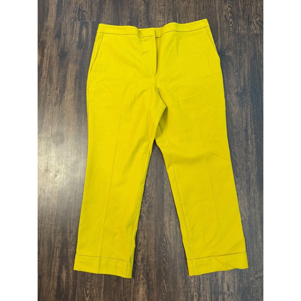 Ann Taylor Yellow Pants High Waist Ankle Curvy Fit Sz 16 NWT High Rise Slim Leg